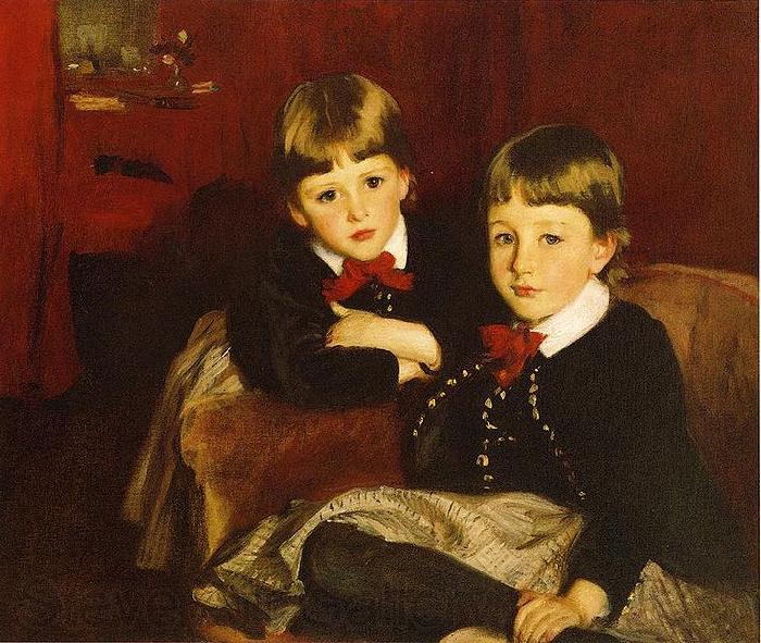 John Singer Sargent Sargent John Singer Portrait of Two Children aka The Forbes Brothers Norge oil painting art